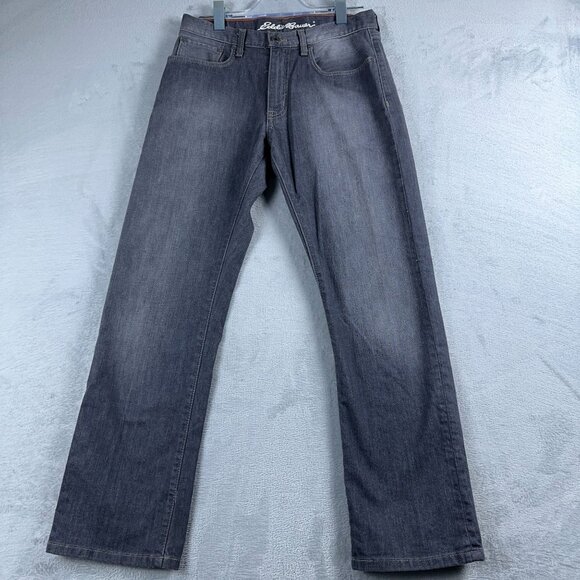Eddie Bauer Straight Leg Jeans Specially Dyed Mid Rise Women's Gray Size 30X30 - Picture 1 of 12